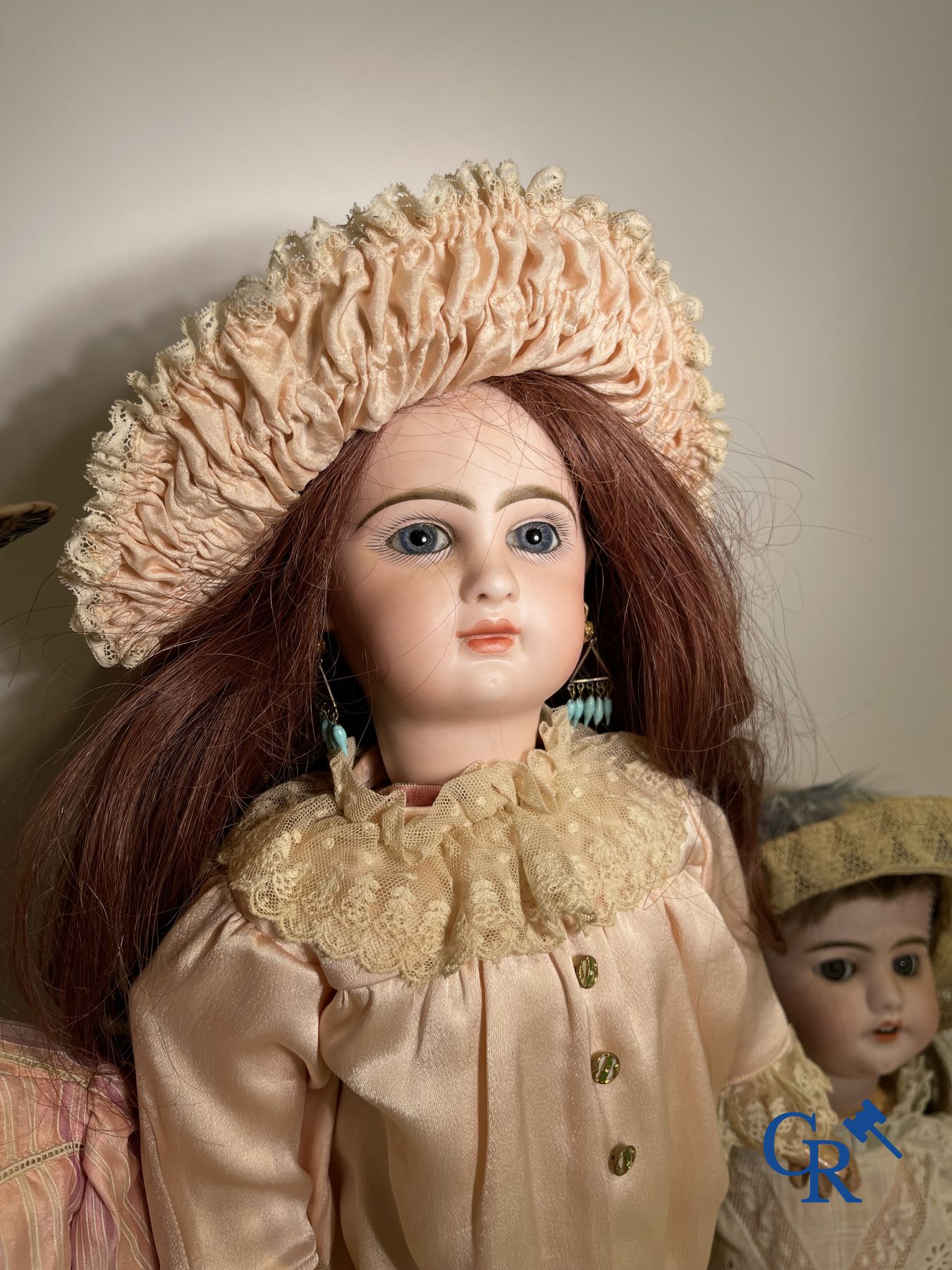 Toys: antique dolls: Lot of 3 dolls with porcelain head.