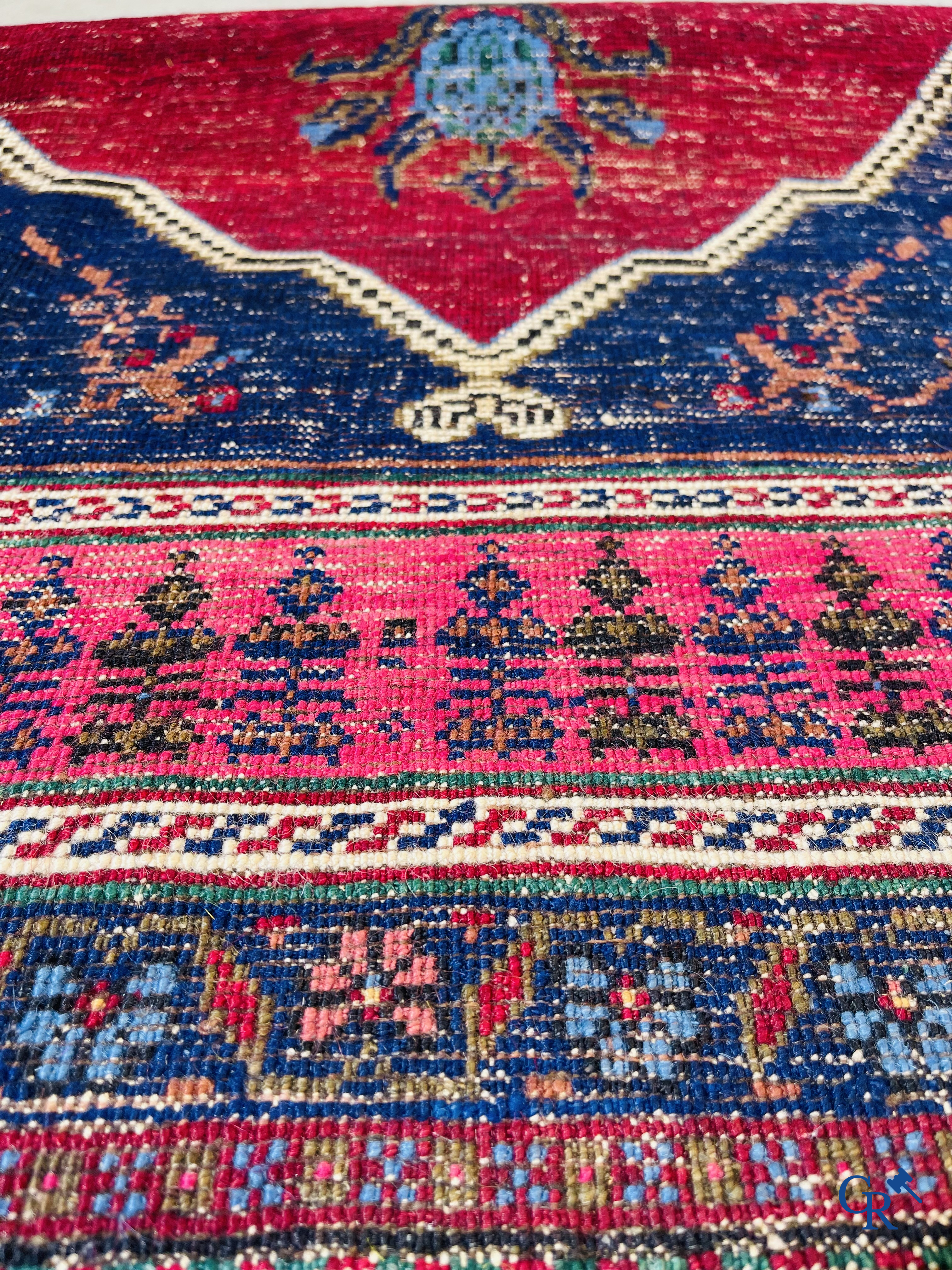 Oriental carpets, 2 antique hand-knotted Oriental carpets.