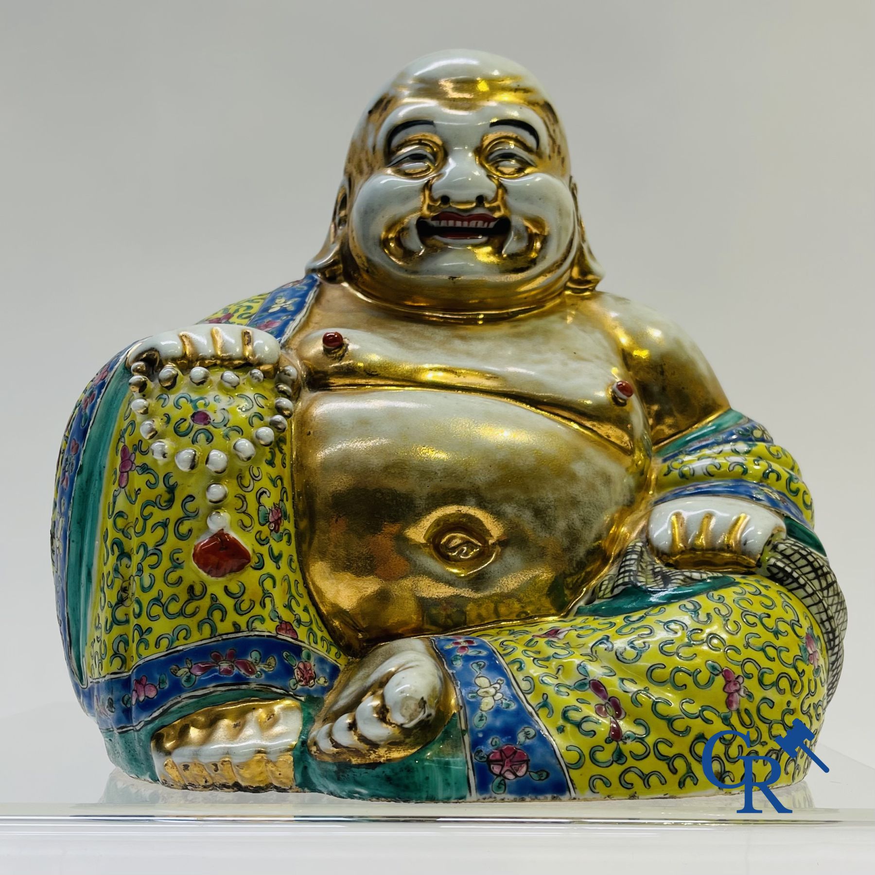 Porcelaine chinoise: Grand Bouddha rieur.