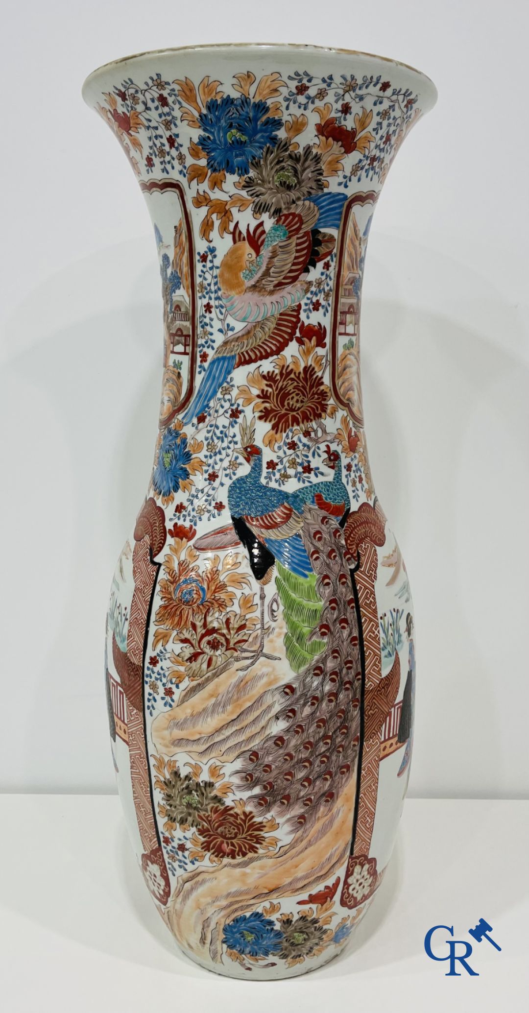 Asian Art: A large Japanese porcelain vase.