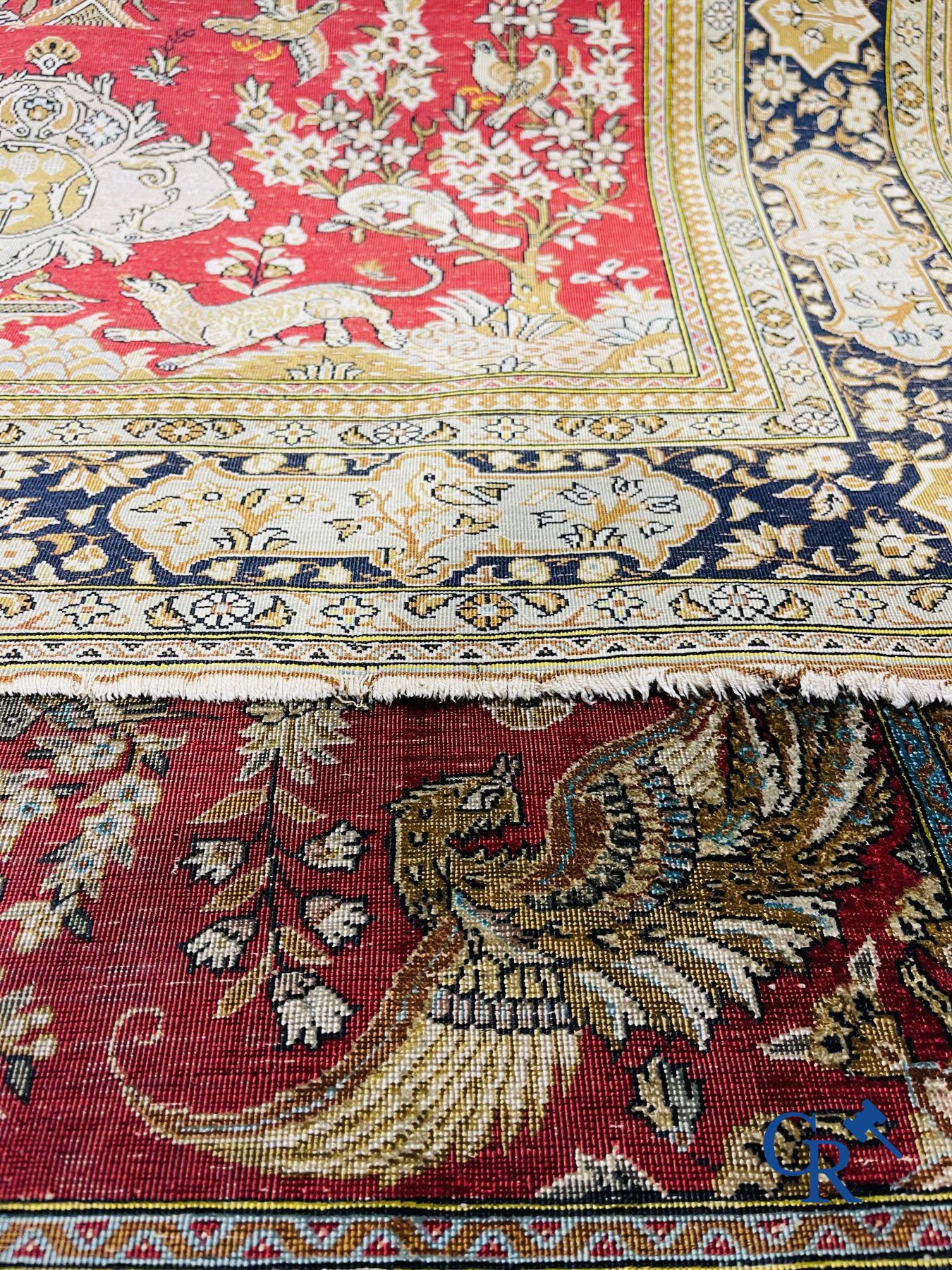 Oriental carpets: Ghoum. 2 Oriental carpets in silk.