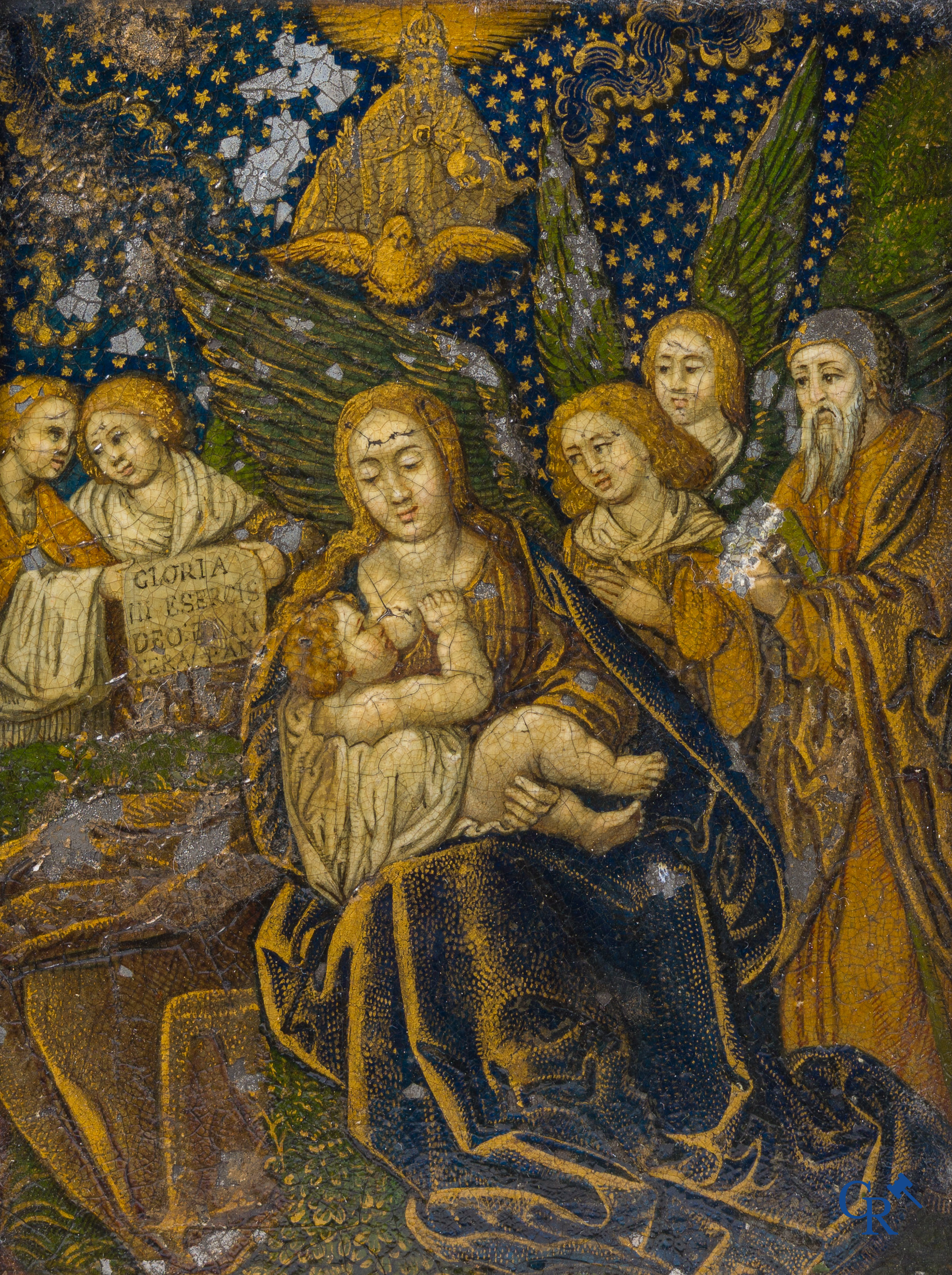 Madonna met kind. Frankrijk XVe-XVIe eeuw. Hoogstwaarschijnlijk Limoges, omgeving van de familie Pénicaud.