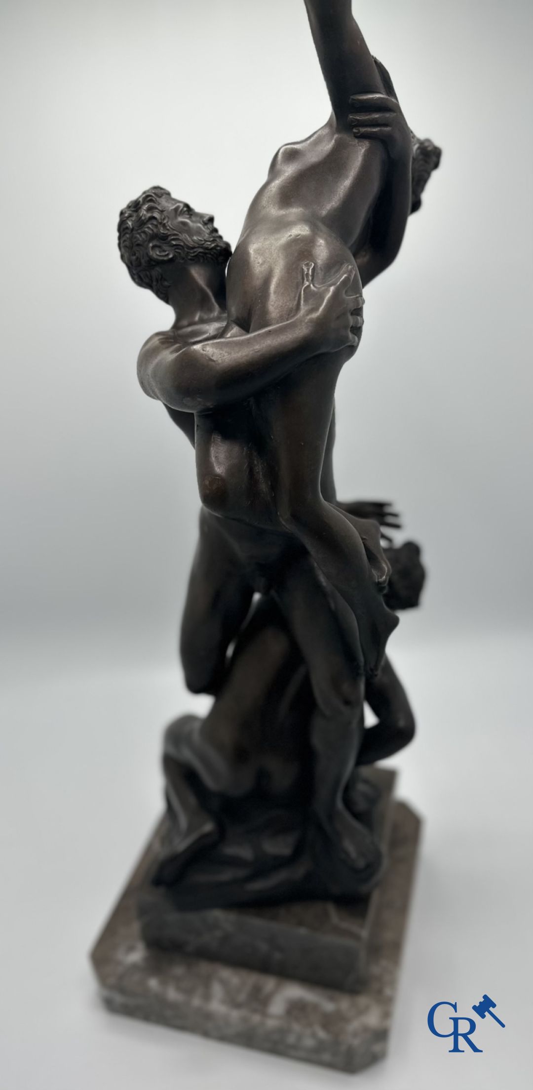 Bronze statue of the Abduction of the Sabine Women after Giambologna. 20th century.