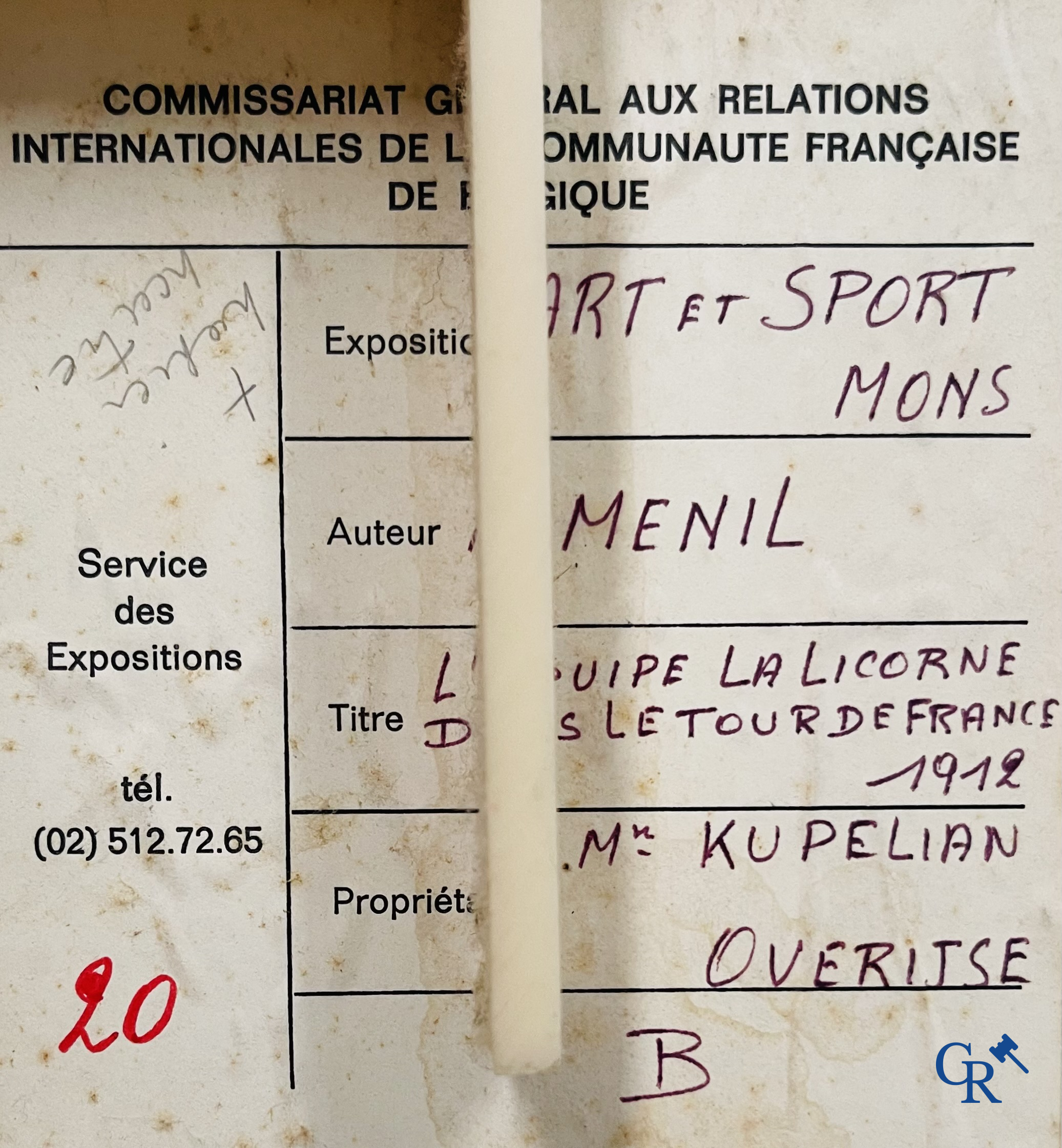 André Nevil, L'équipe "La Licorne" dans le Tour De France 1912. Kleuren lithografie. Mabileau & Comp. Paris 1912.