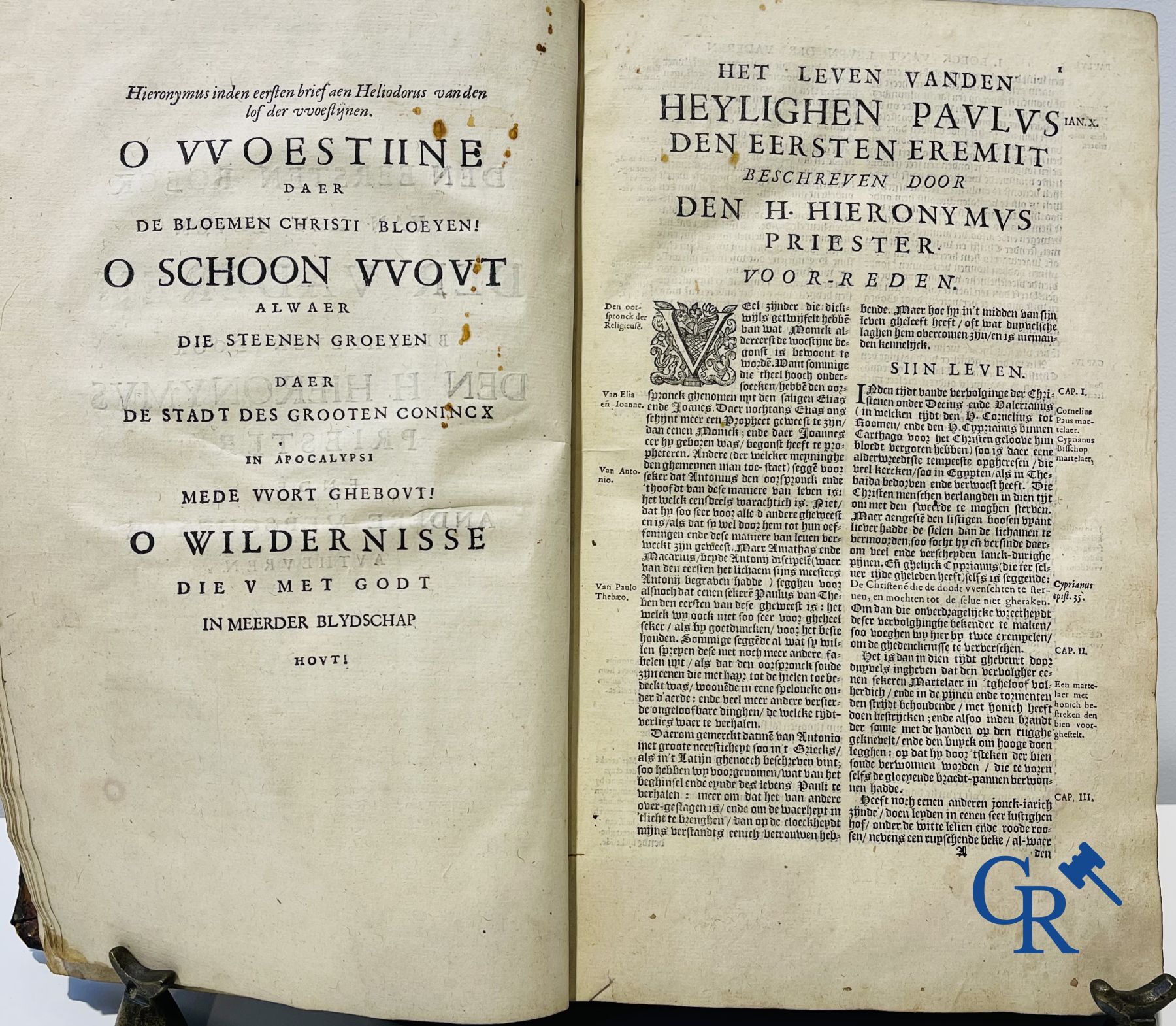 Oude boekdrukken: Rosweydus, Heribertus. Het leven ende spreucken der Vaderen beschreven door den H. Hieronymus. 1643.