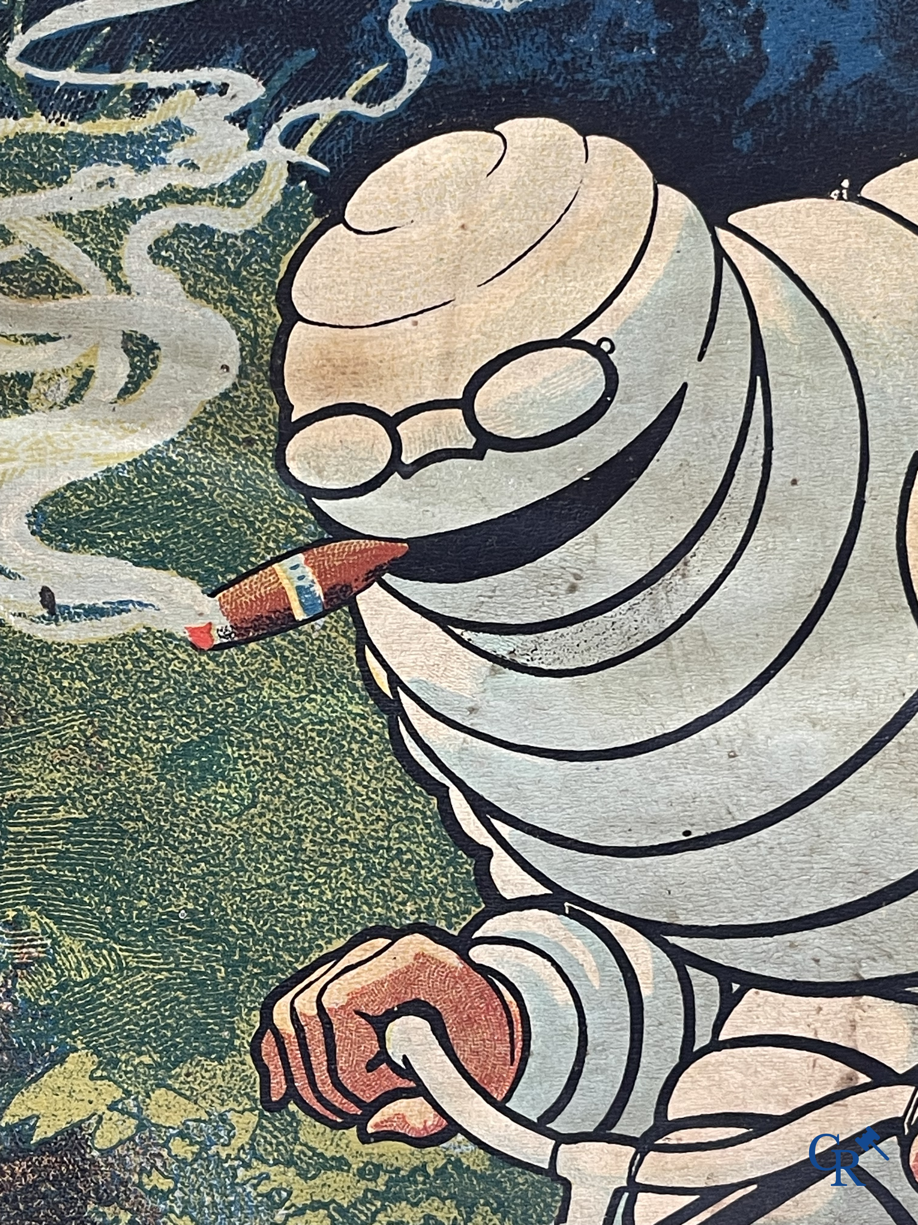 Léon Hingre (1860-1926) Pneu Vélo Michelin. Prachtige affiche voor fietsbanden Michelin. Circa 1910.