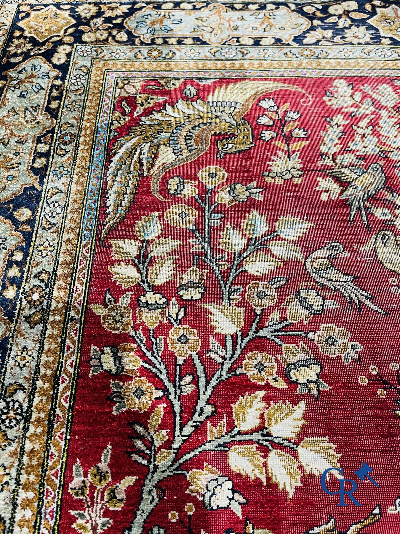 Oriental carpets: Ghoum. 2 Oriental carpets in silk.