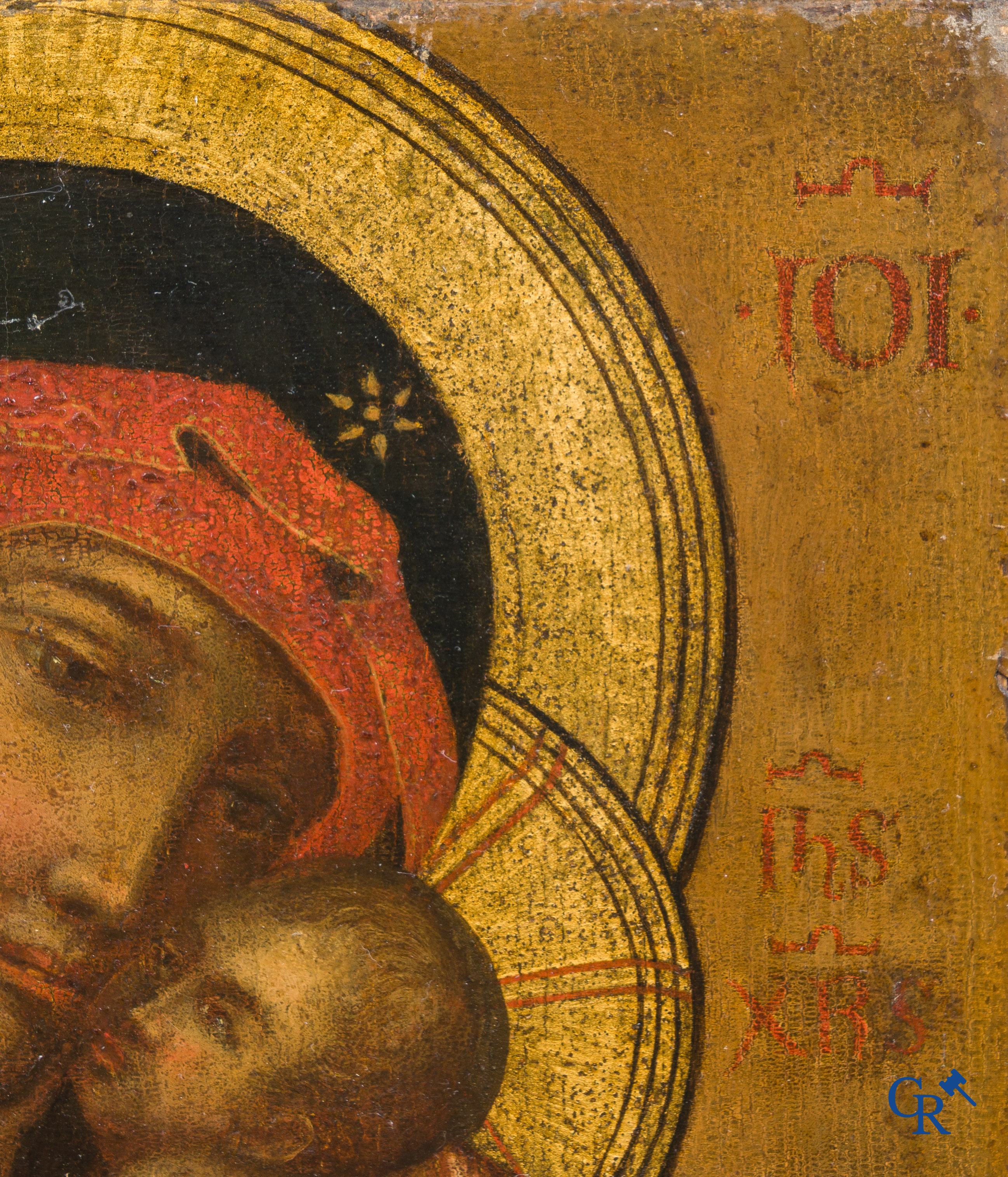 Icoon, Onze Lieve Vrouw van Vladimir. Tempera op paneel. XVIe - XVIIe eeuw.