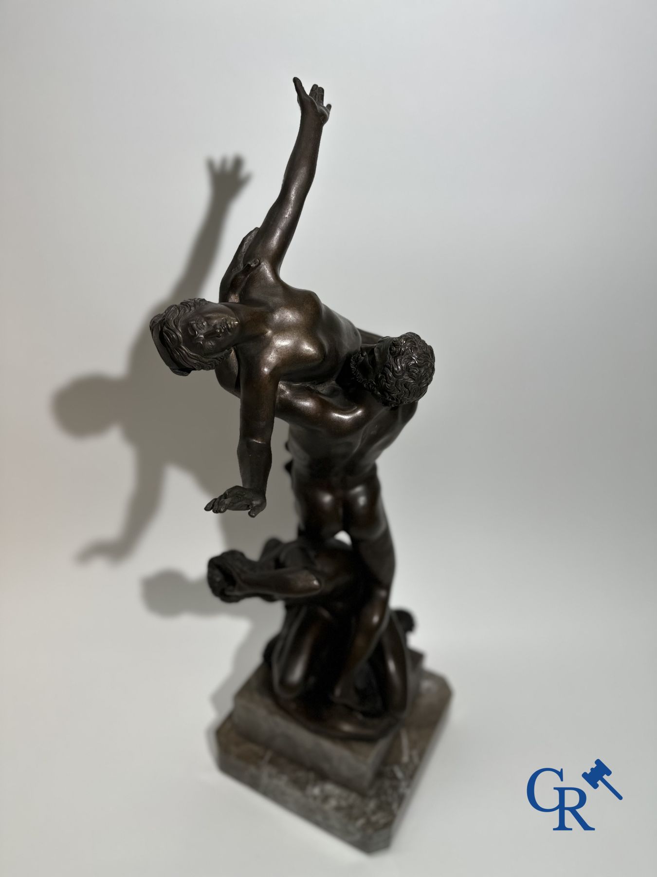 Bronze statue of the Abduction of the Sabine Women after Giambologna. 20th century.