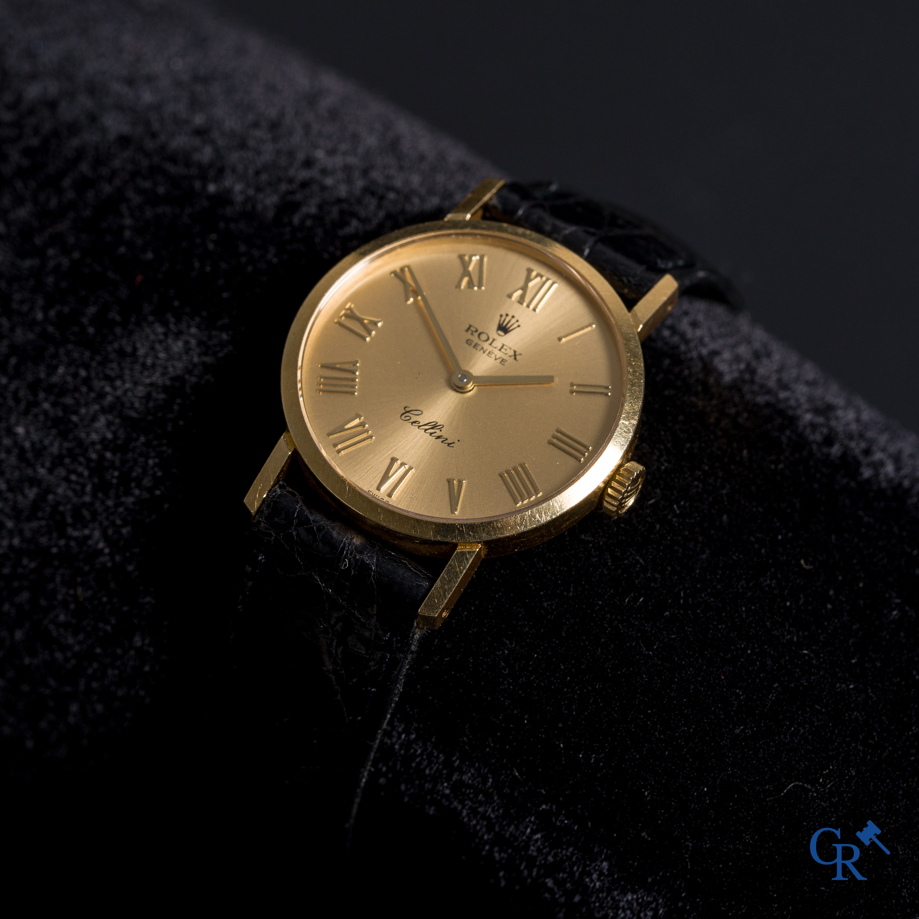 Montres: Rolex Genève, une montre de dames mécanique Rolex Cellini en or jaune 18K (750°/00).