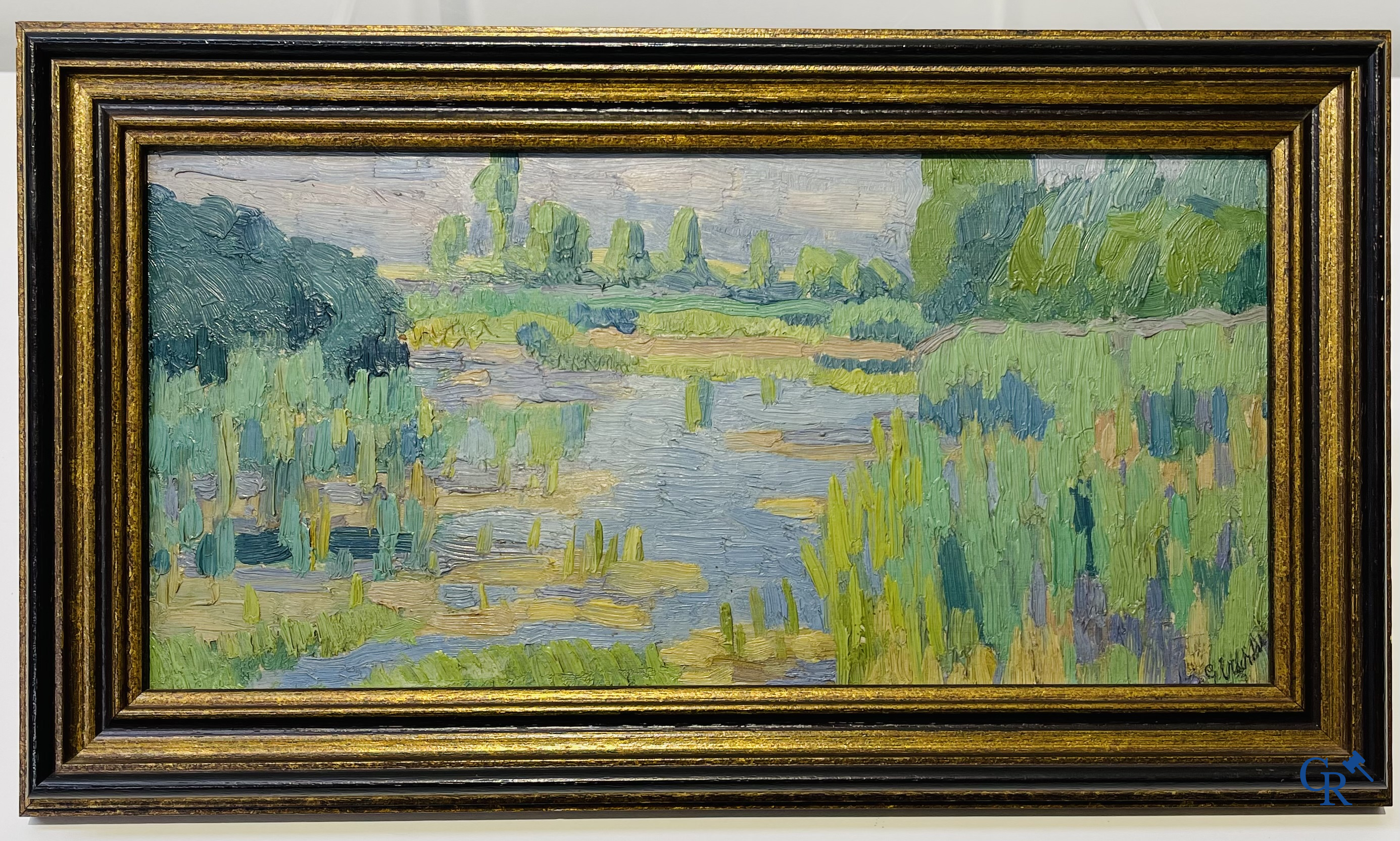 Ghisleen Verdickt (1883-1926): Lot de 3 tableaux, et une aquarelle. Signée.