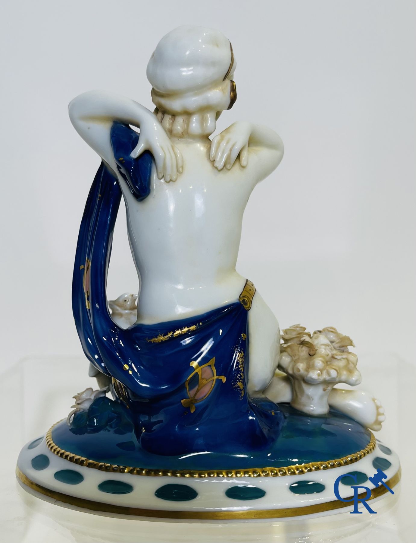 Art deco: An art deco sculpture in finely marked porcelain.