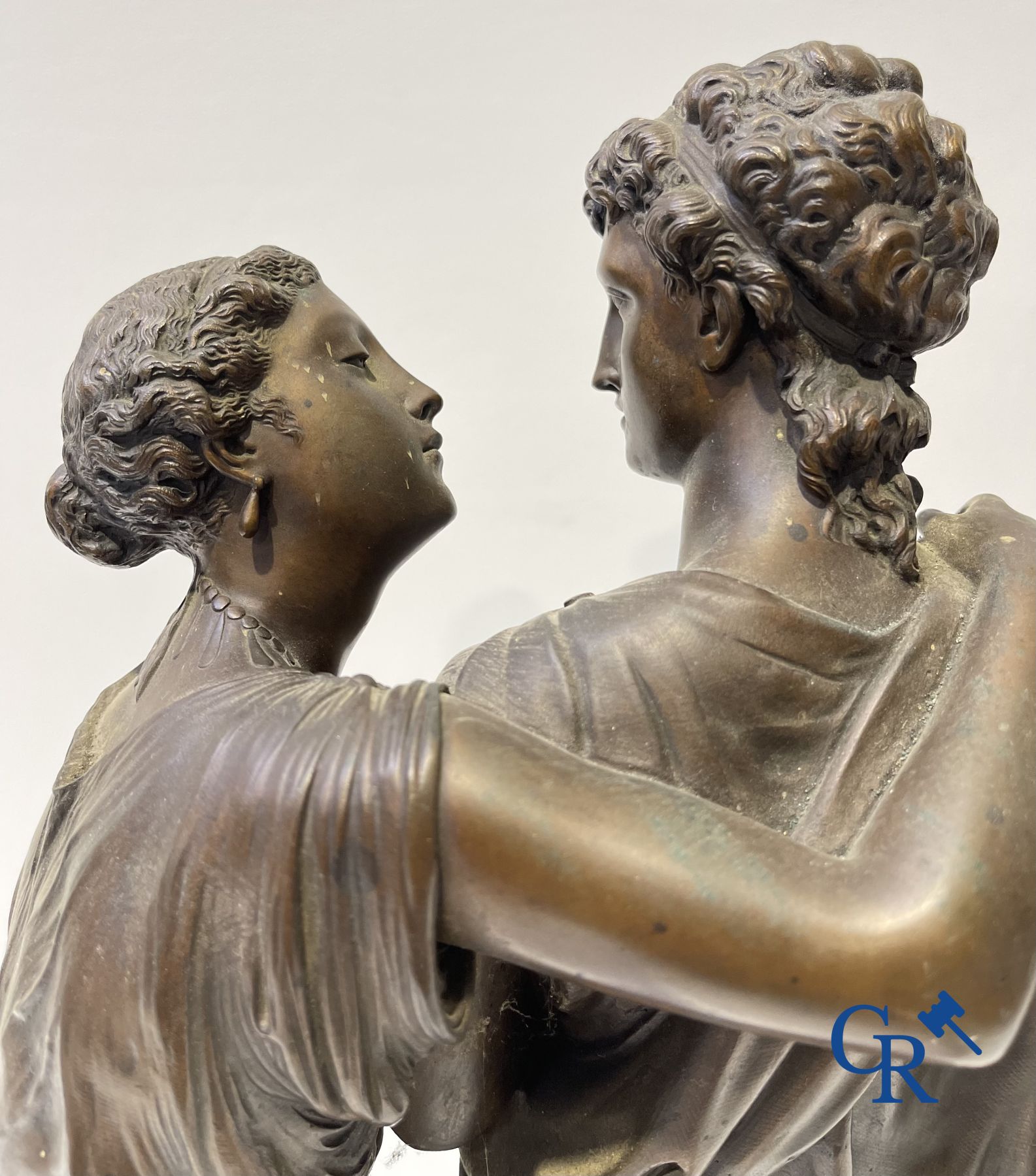 2 Bronze sculptures. Leon Grégoire and Leon Pilet "Allégorie de la fidélité". 19th century.