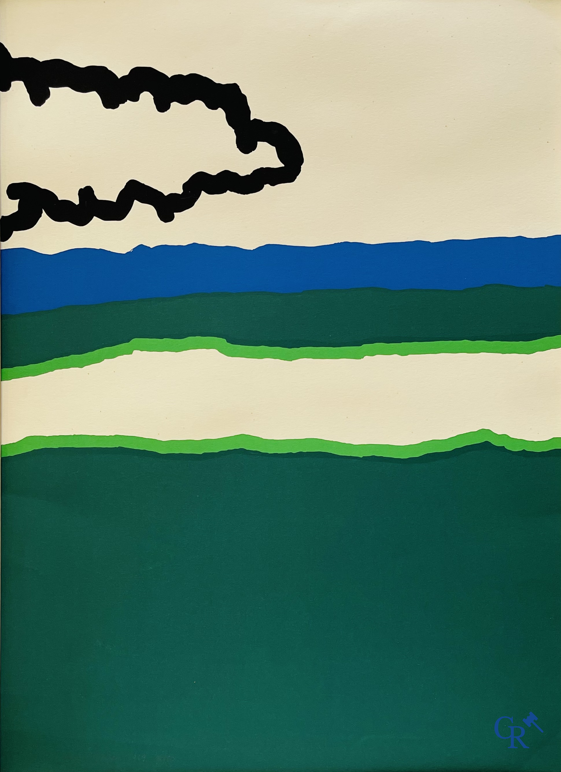 Raoul De Keyser (1930-2012) Sans titre, sérigraphie 1969, 12/50.