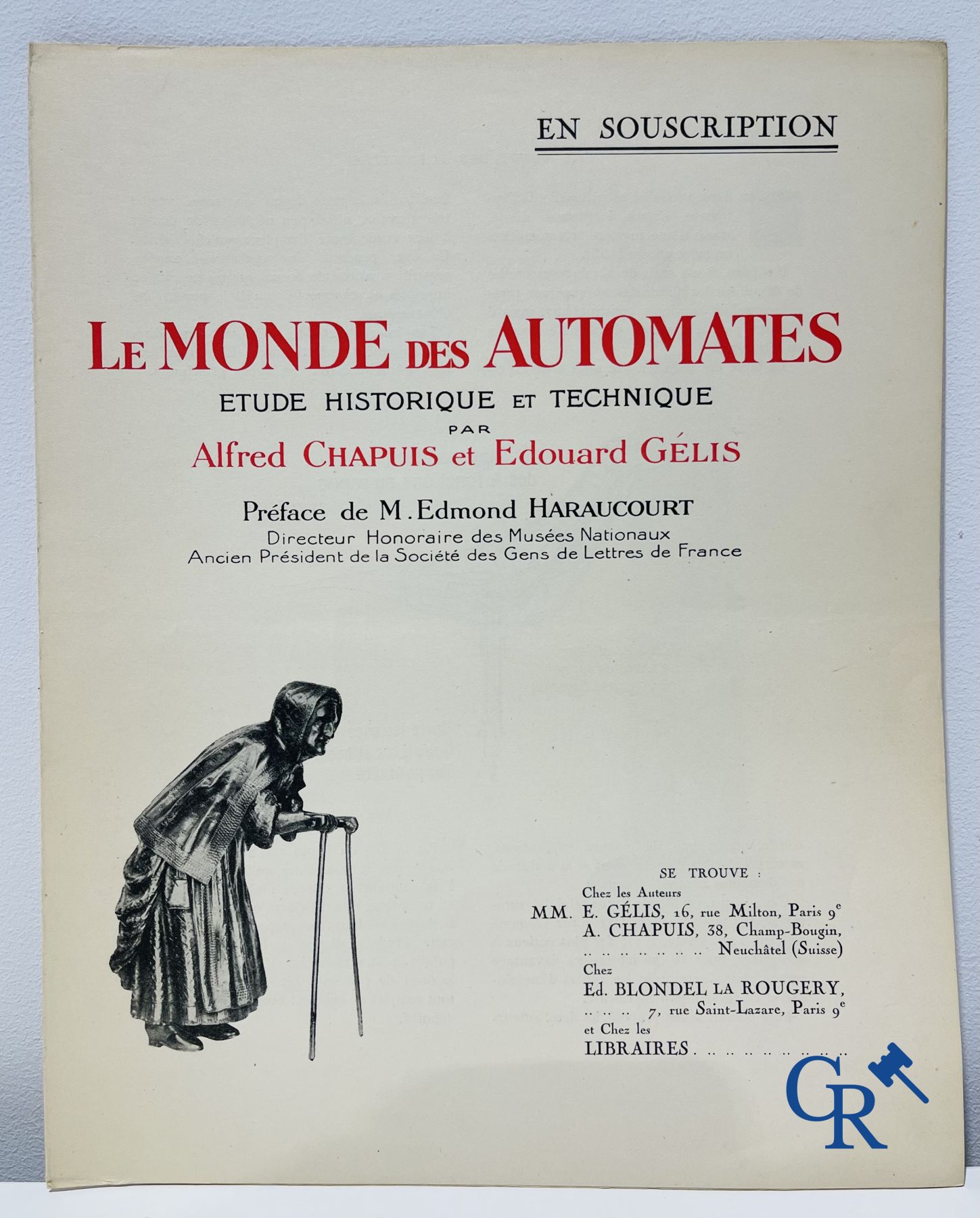 Automaten. Zeldzame uitgave van "Le monde des automates." Alfred Chapuis et Edouard Gélis. Paris 1928.