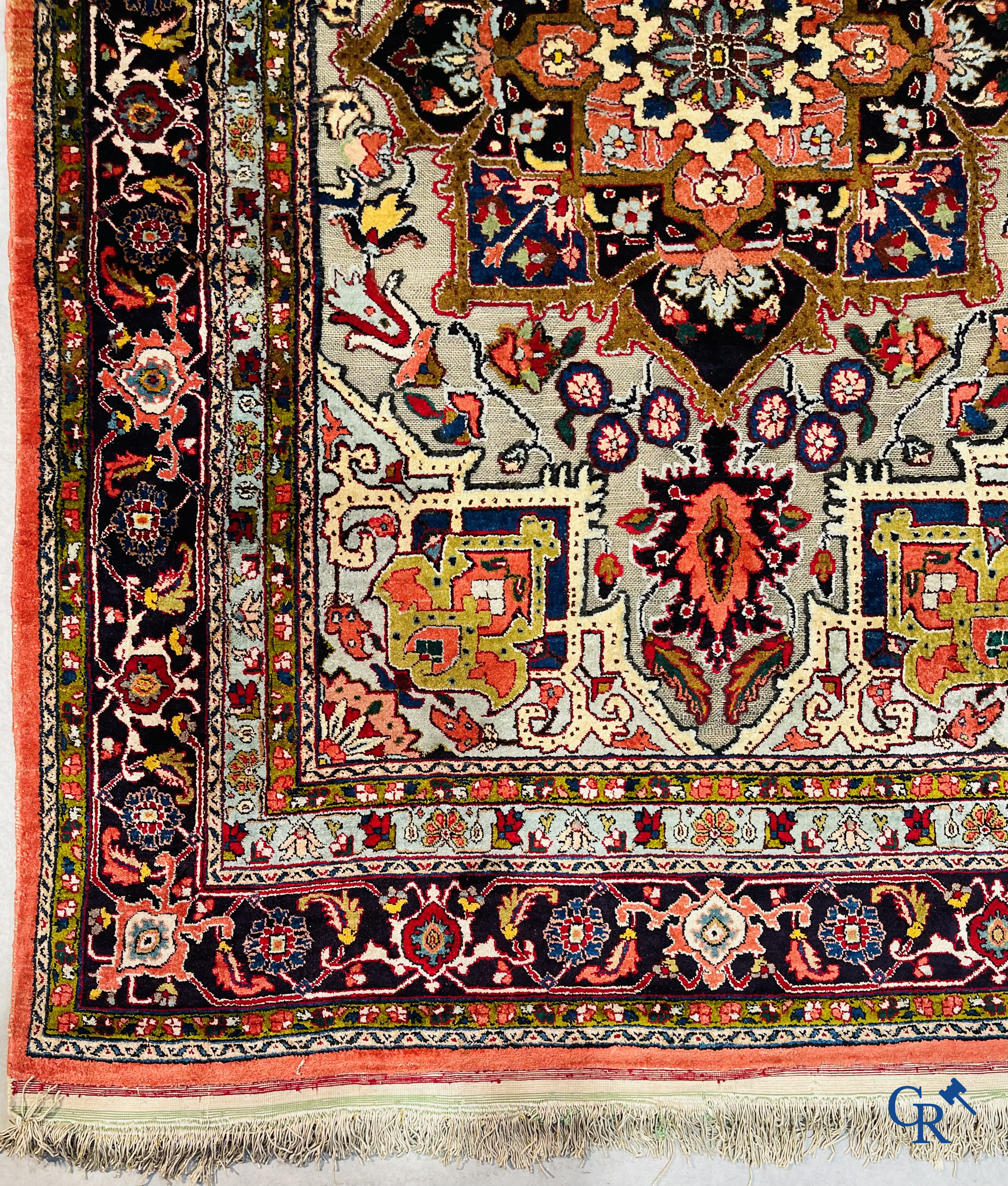 Oriental carpets: Heriz, an exceptionally finely knotted carpet decorated with silver thread.