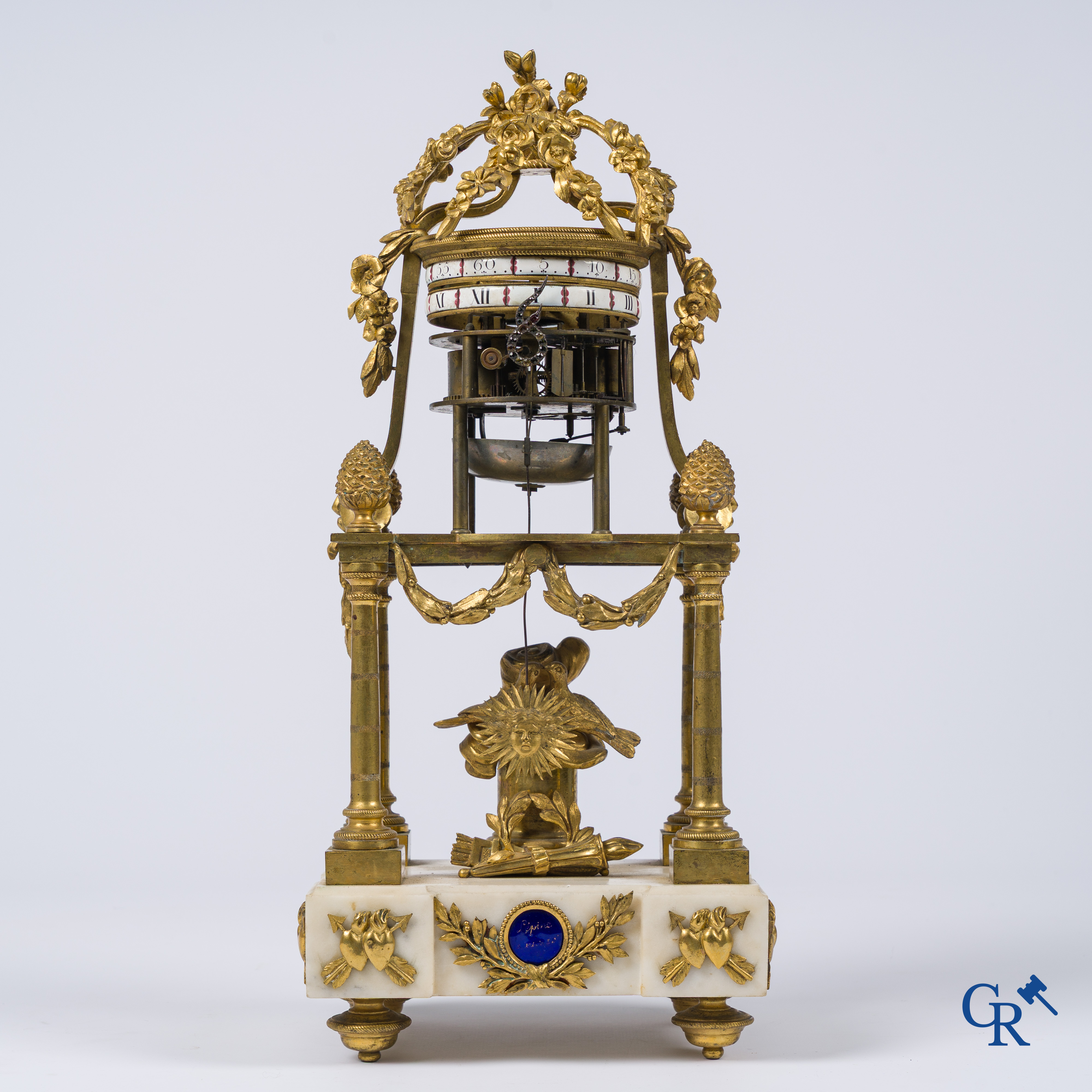 Jean-Antoine Lépine (1720-1814) Horloger du Roi à Paris. Pendule portique "Au temple de l'amour". LXVI-tijdperk.