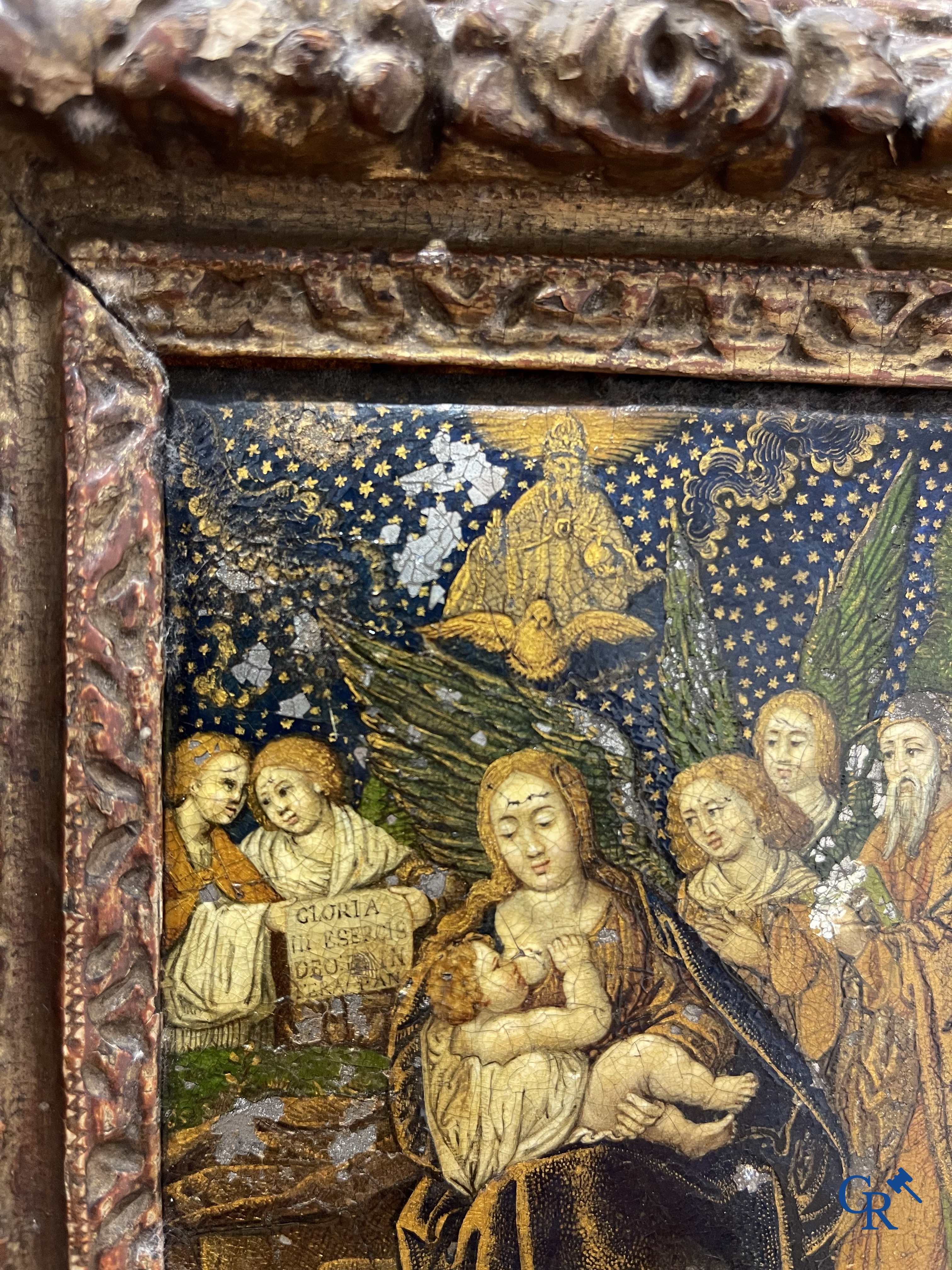 Madonna met kind. Frankrijk XVe-XVIe eeuw. Hoogstwaarschijnlijk Limoges, omgeving van de familie Pénicaud.