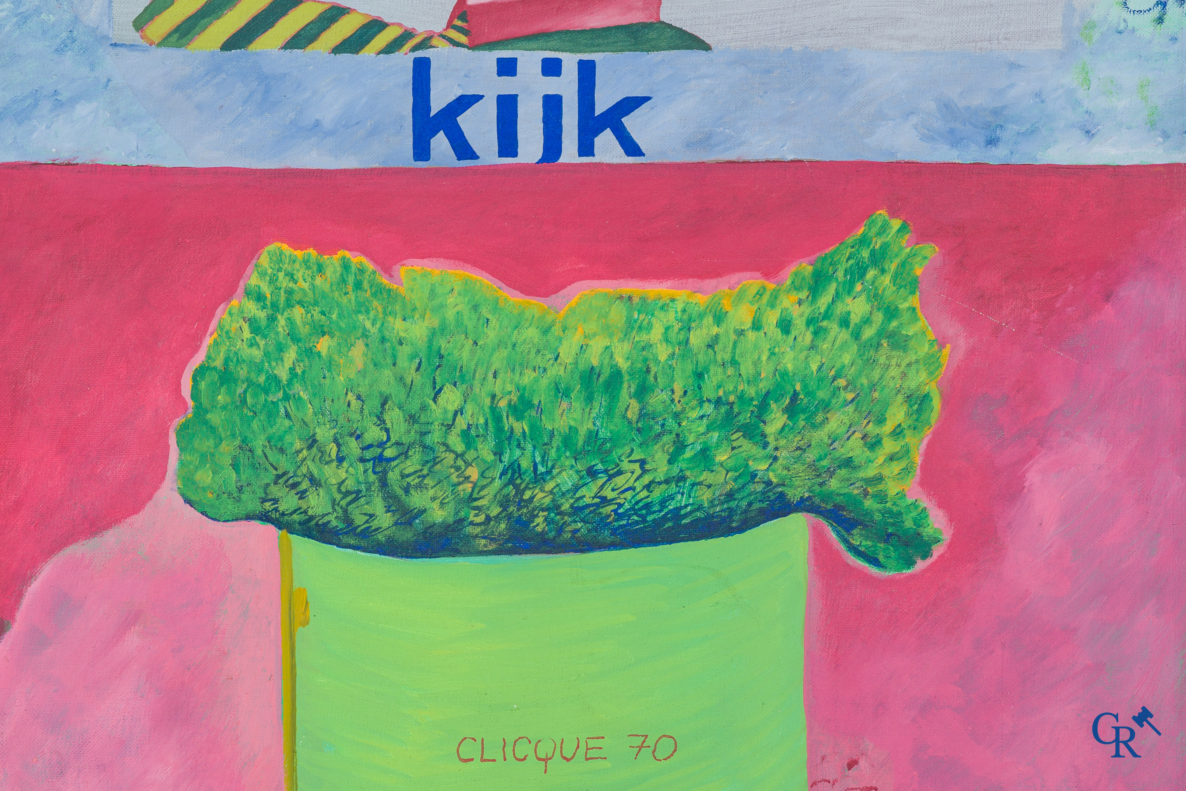 Robert Clicque (1945) "Kijk" huile sur toile. 1970.