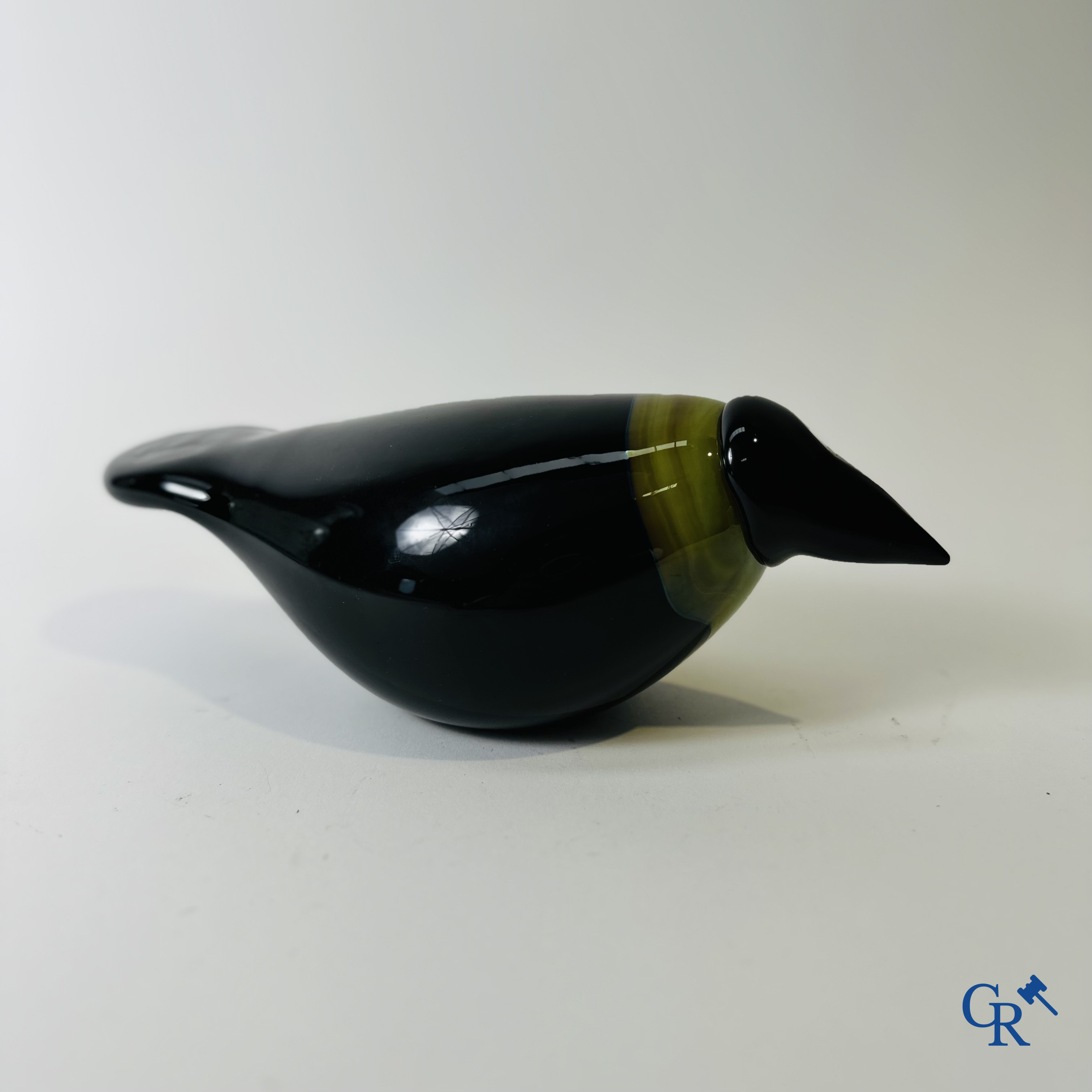 Oiva Toikka (1931-2019): Vogel in Glas. Gesigneerd. O Toikka + etiket Nuutajarvi 1793 Made in Finland.