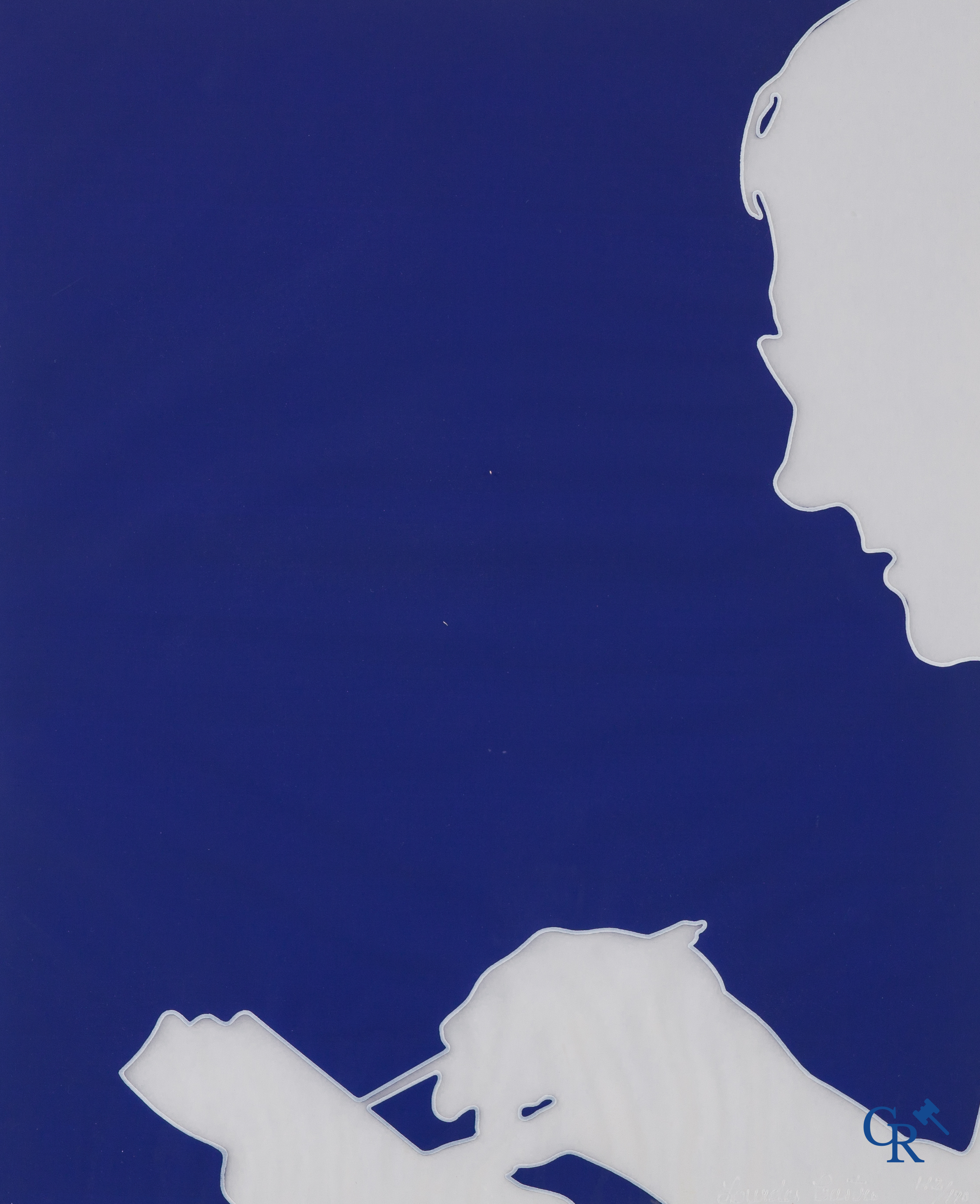 Lourdès Castro (1930-2022) Projected shadow of Maurice Henry. Screen print, 112/190.