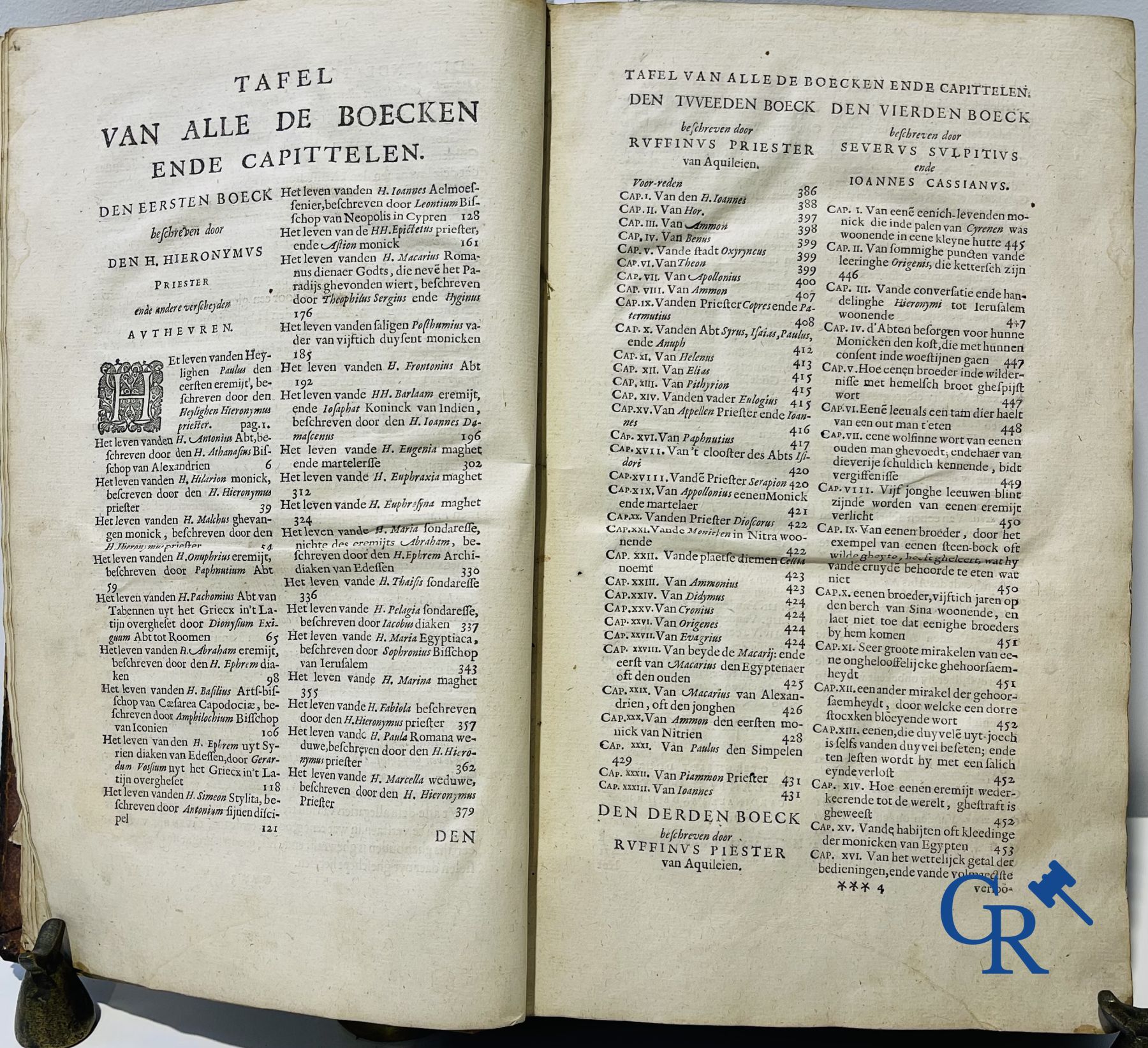 Oude boekdrukken: Rosweydus, Heribertus. Het leven ende spreucken der Vaderen beschreven door den H. Hieronymus. 1643.