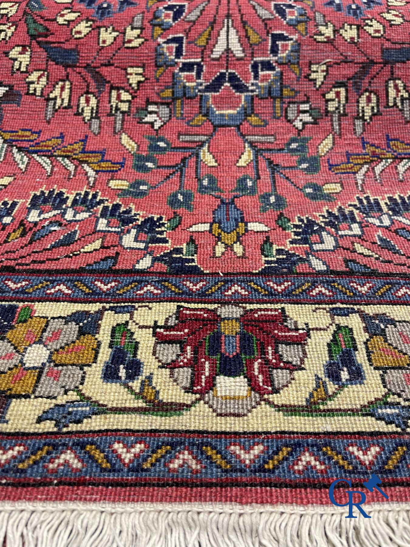 Oriental carpets: Iran, Sarouk. Hand-knotted Persian carpet in wool.