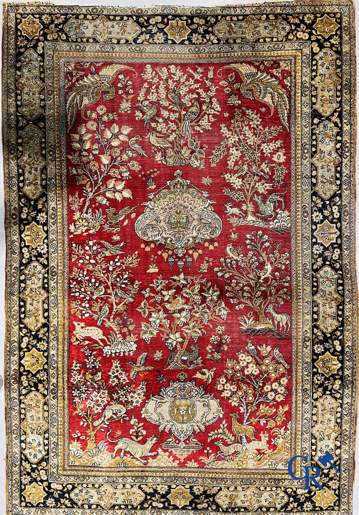 Oriental carpets: Ghoum. 2 Oriental carpets in silk.