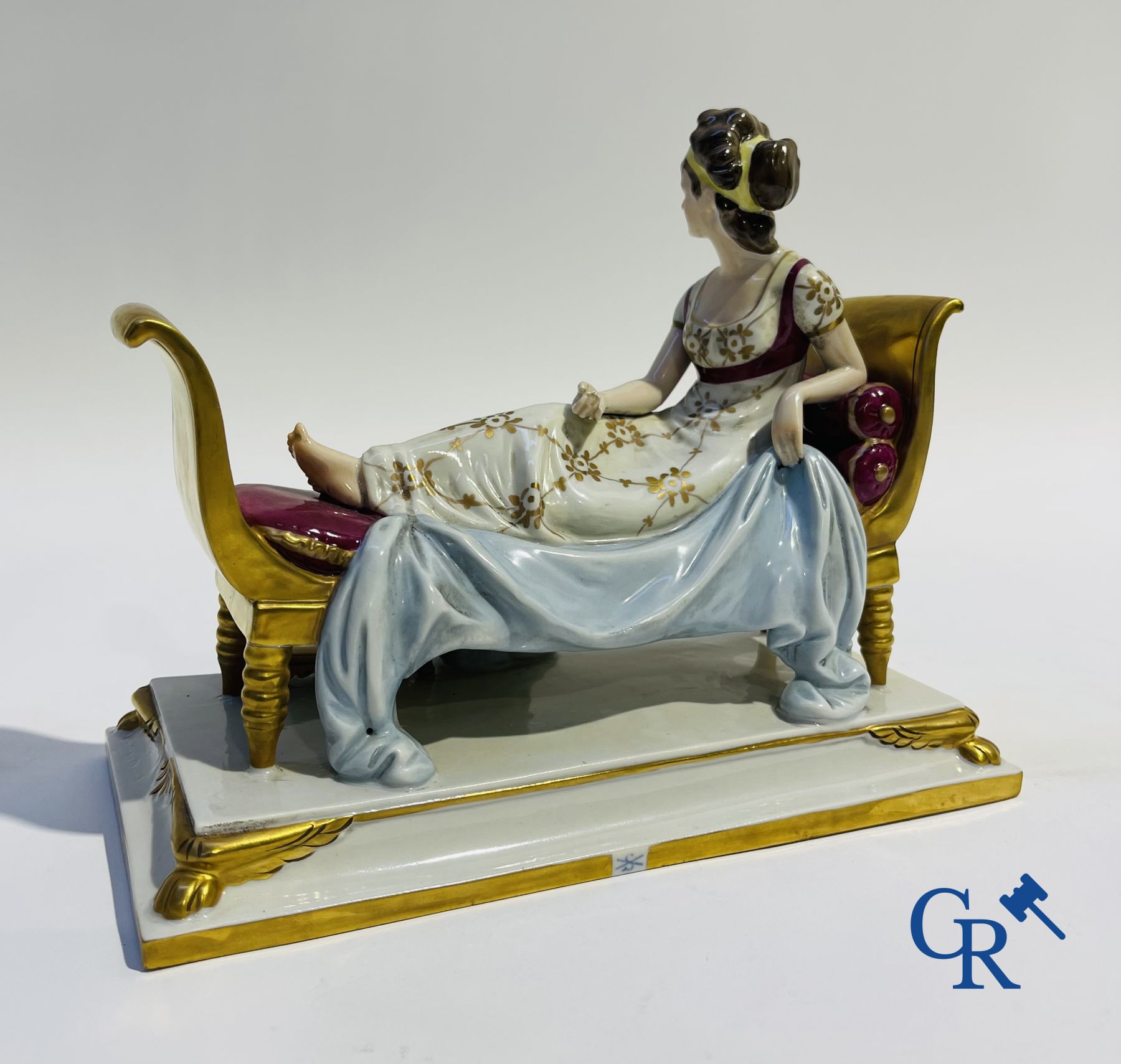 Porcelaine: Saxe: 3 groupes en porcelaine de Saxe.