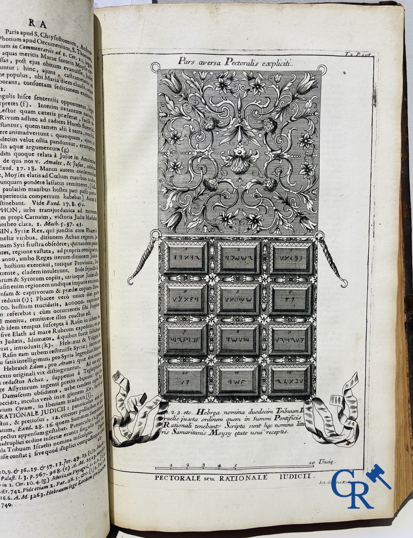 Oude Boekdrukken: Calmet Augustino, Dictionarium cum figuris Antiquitates Judaicas repraesentantibus.1729.