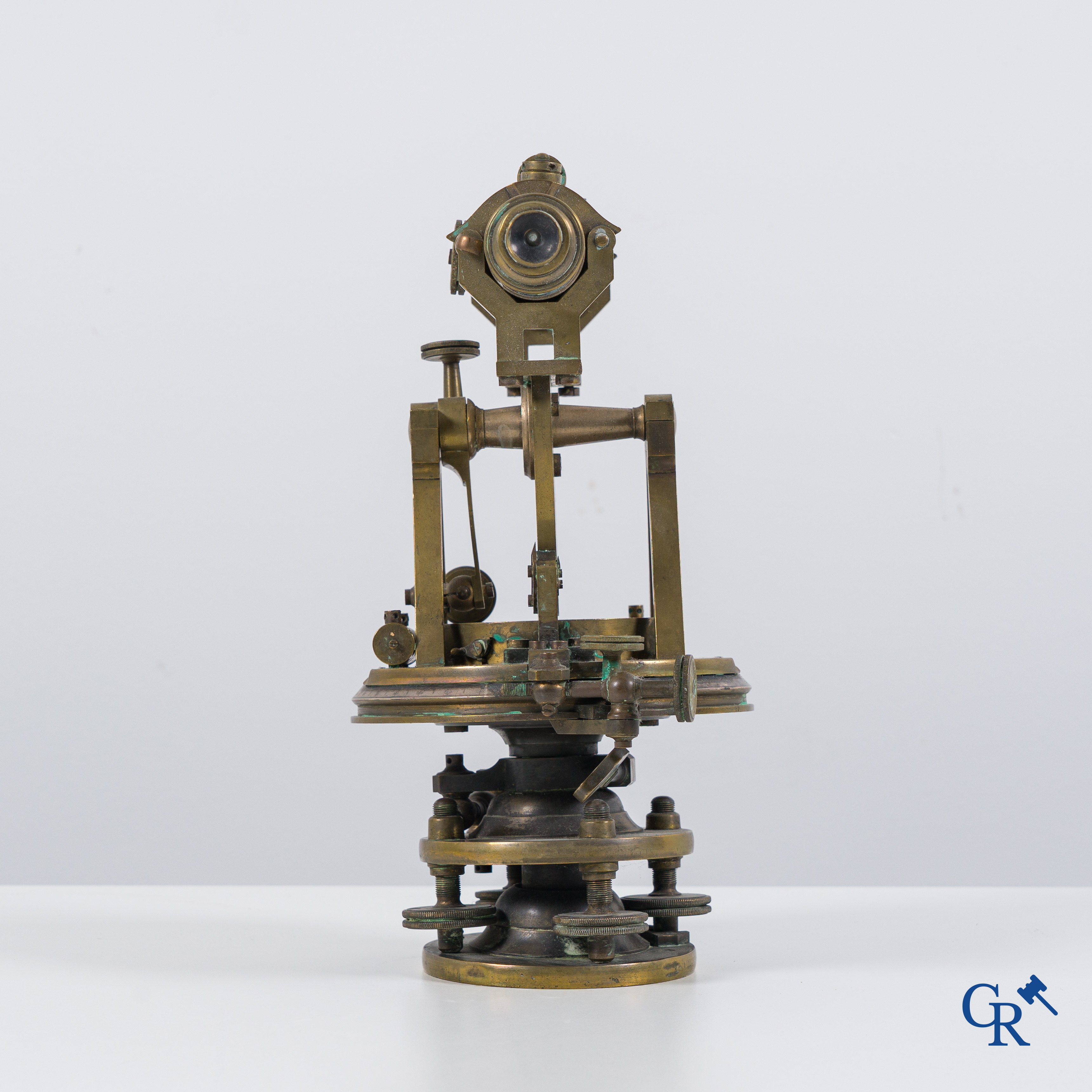 Scientific objects: A theodolite made by Troughton & Simms in London.