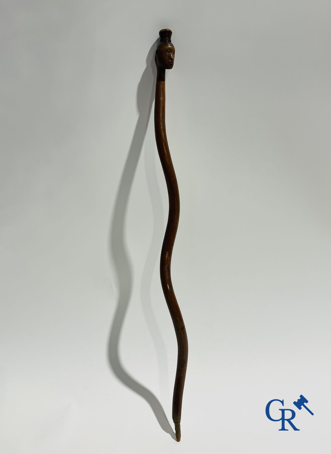 African art: A sculpted wooden staff.