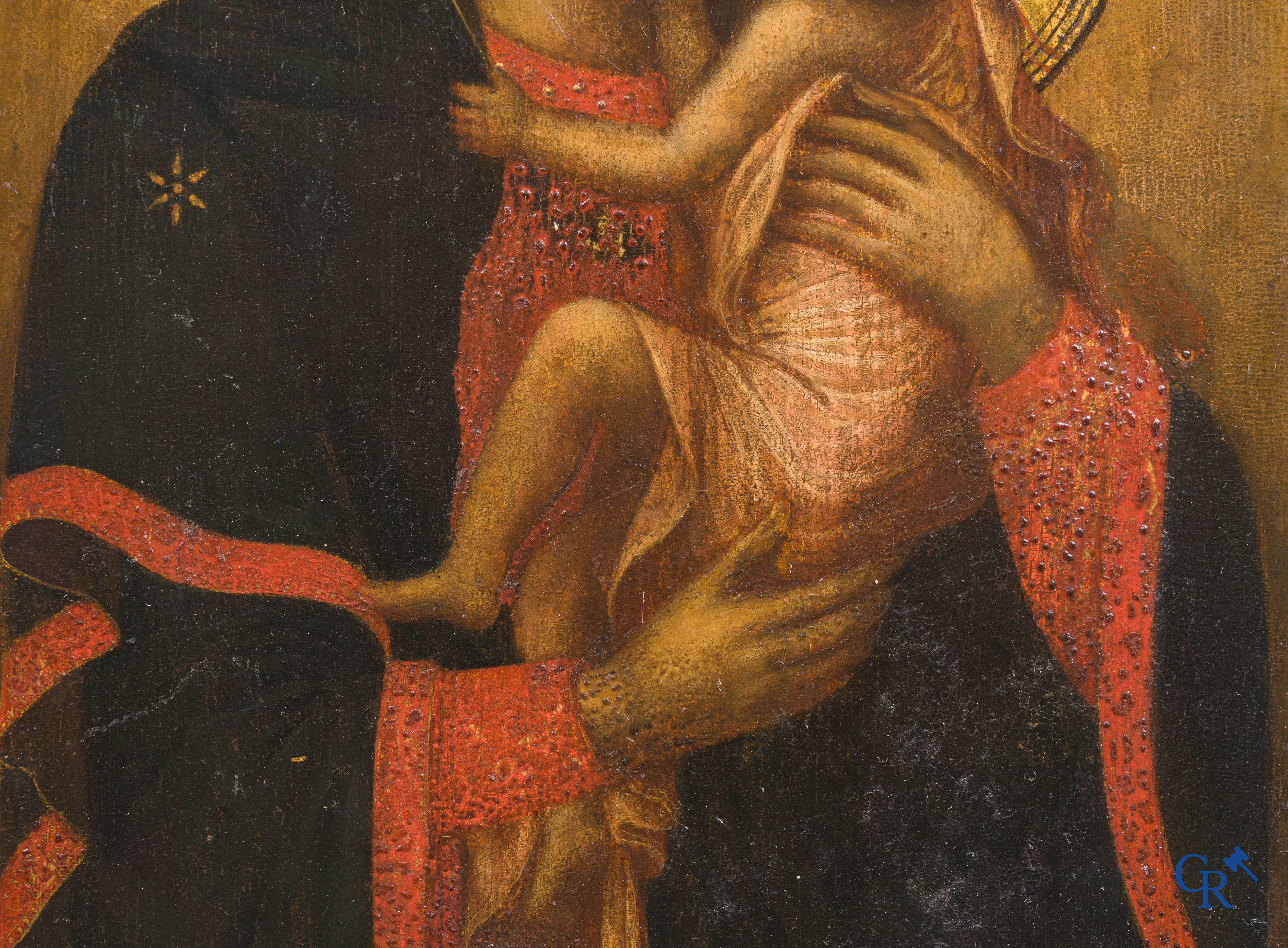 Icoon, Onze Lieve Vrouw van Vladimir. Tempera op paneel. XVIe - XVIIe eeuw.