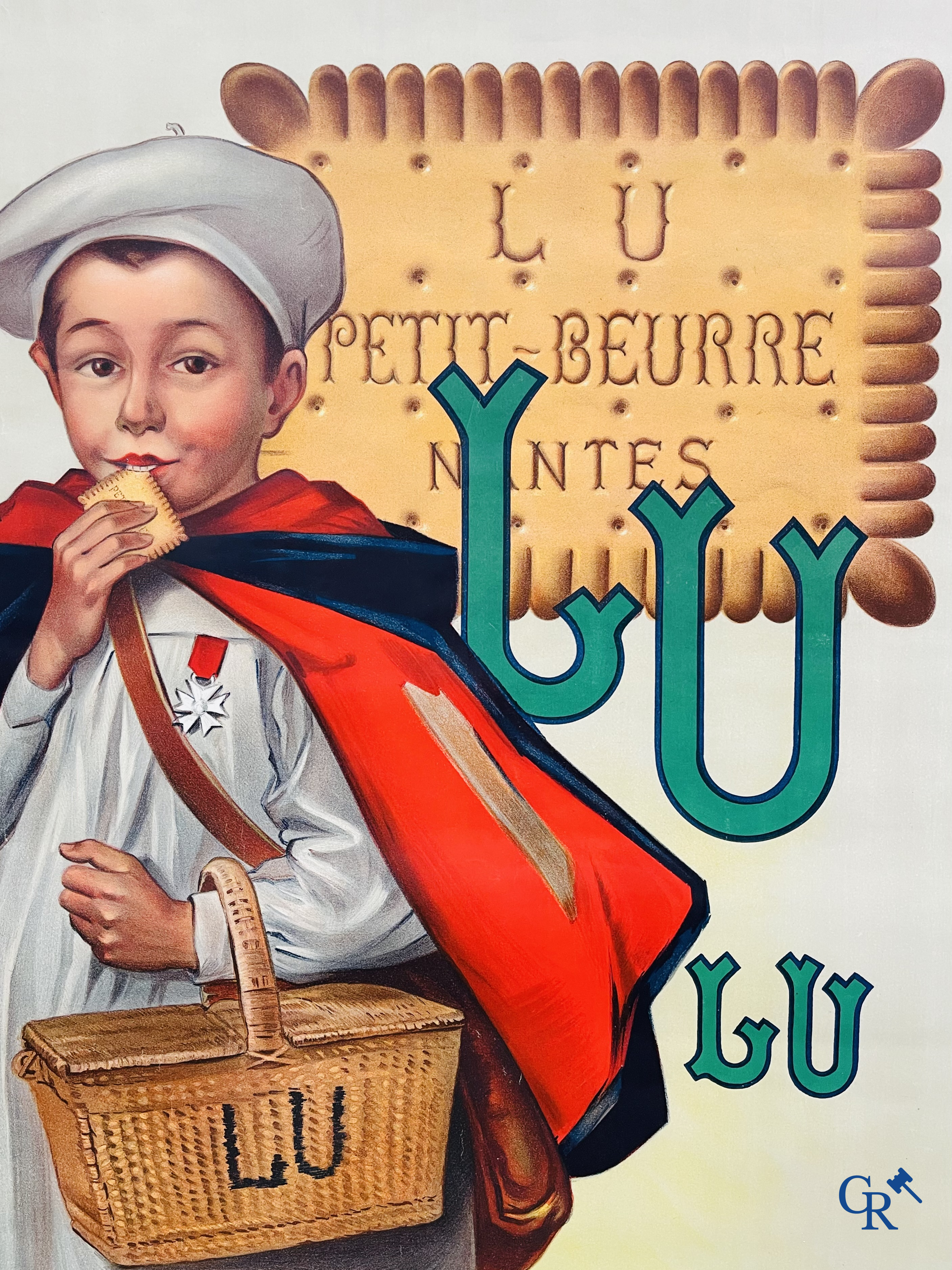 Firmin Bouisset (1859-1925) LU, biscuits Lefèvre-Utile. Publiciteits lithografie voor Petit-Beurre. Daude Frères-Paris.