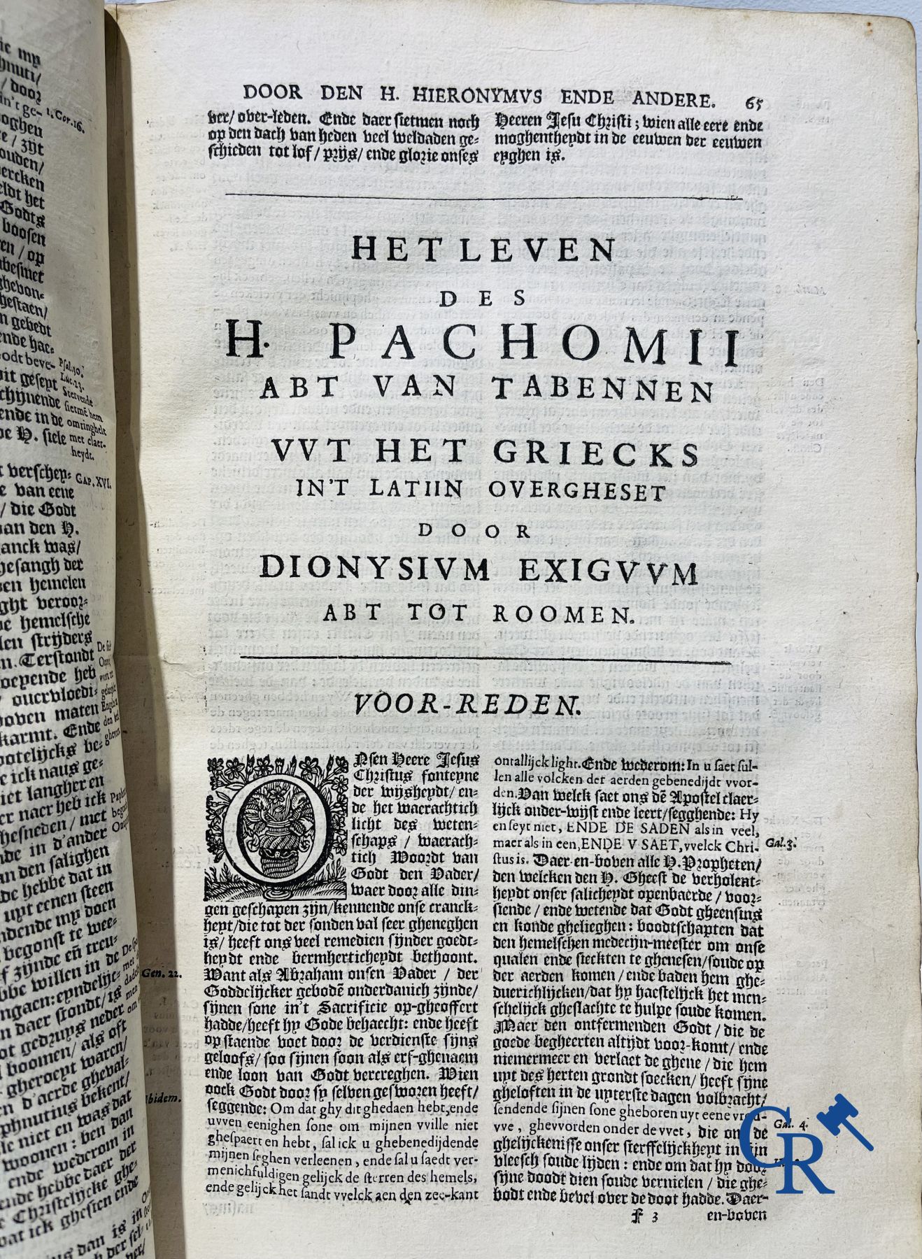 Oude boekdrukken: Rosweydus, Heribertus. Het leven ende spreucken der Vaderen beschreven door den H. Hieronymus. 1643.