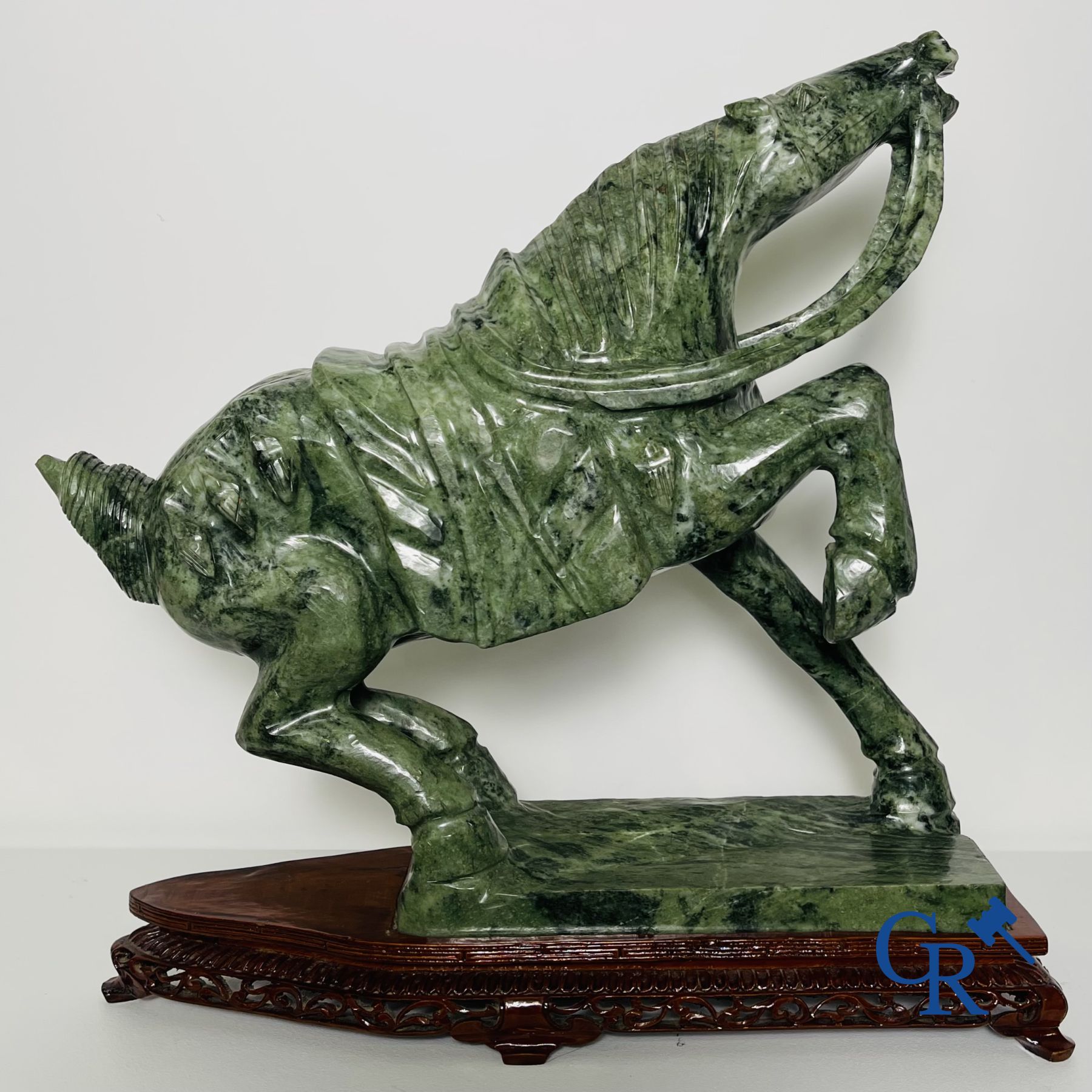 Een imposant paard in Chinese jade.